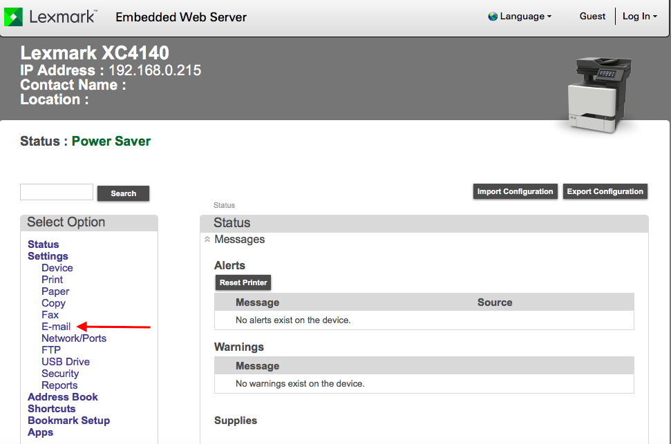 Lexmark MFP Scan to Office365