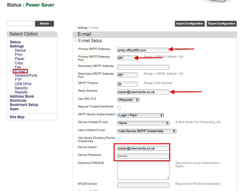 how to set up scan to email dell