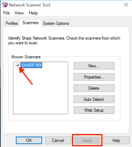 Sharpdesk Network Scanner Tool